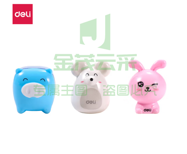 得力(deli) 0557-03 珍宝猪卷笔刀(单位：盒)混色..