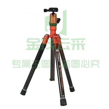 富图宝 (Fotopro) x aircross 1C 空气一号 含云台专业户外便携碳纤维三脚架 哑橙色