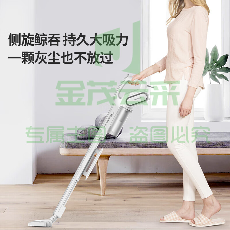 德尔玛（Deerma）DX700 家用手持吸尘器推杆地毯式两用小型强力大功率吸尘器