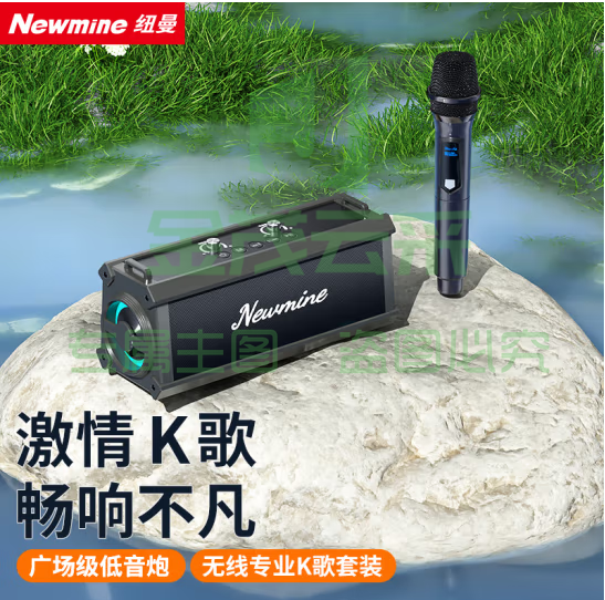 纽曼（Newmine）K221蓝牙音箱广场舞音响户外大音量小型便携式低音炮家用桌面K歌音乐播放器地摊摆摊收款喇叭单麦