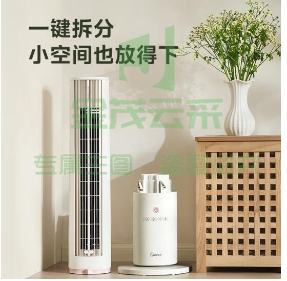 美的（Midea） 遥控定时 节能电风扇/轻音落地扇/无叶风扇/立式摇头小风扇 ZAH10SF