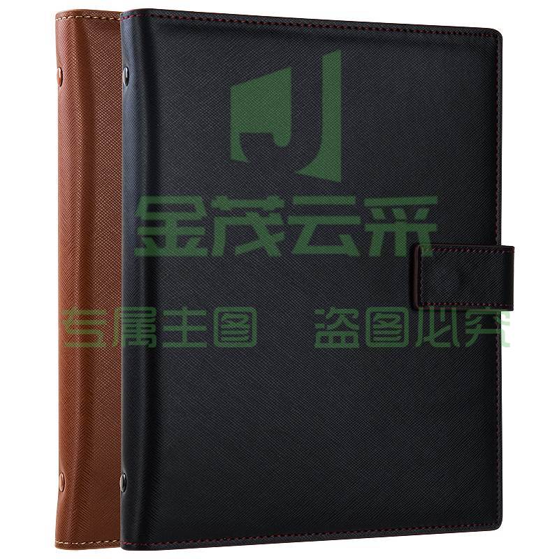 得力3307 8.5英寸/80页皮面本(棕)(单位：本)