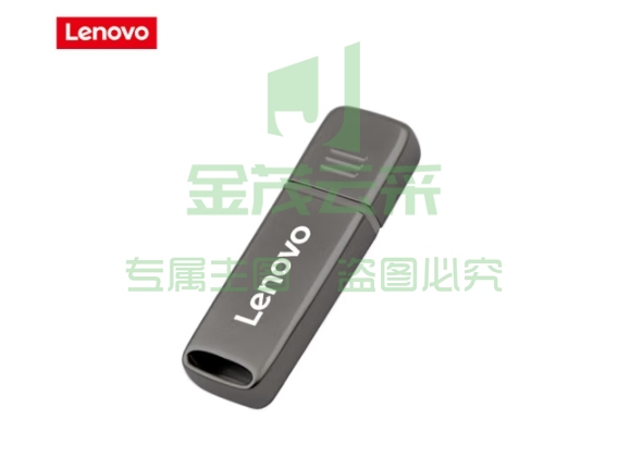 联想（Lenovo）64GB USB3.2 高速传输U盘 SX6金属办公商务优盘 枪色