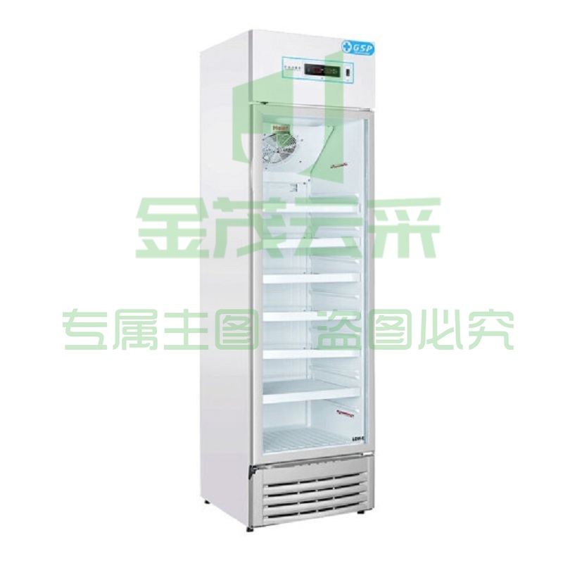 海尔HYC-310S 310升立式2-8℃立式单温风冷 GSP单门保鲜冷柜 带安全门锁 