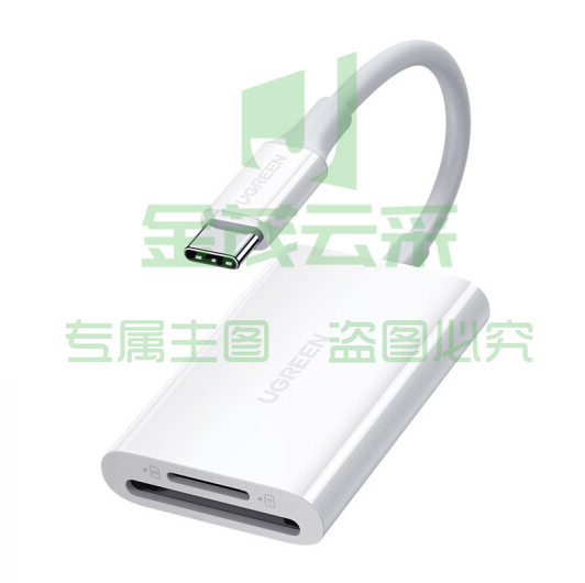 绿联 Type-C高速读卡器 USB-C4.0多功能SD/TF二合一 OTG手机读卡器 适用单反监控记录仪存储内存卡60724
