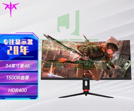 KTC 34英寸准4K超频160Hz 曲面带鱼屏 HDR400 99%sRGB 无闪屏防撕裂 升降壁挂 电竞显示器 H34S18S