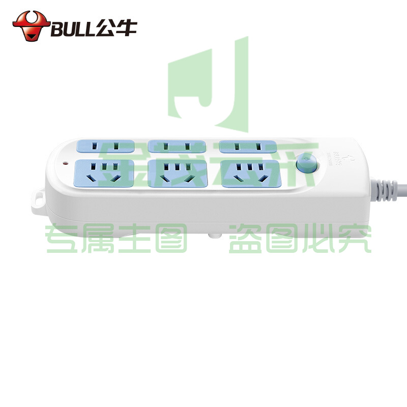 公牛（BULL）插座3米全长插线板插排插板电源接线板拖线板插排6位单板