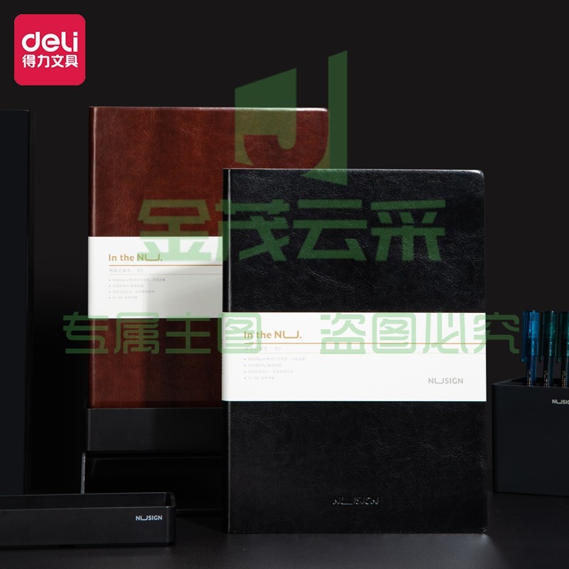 纽赛(NUSIGN)商务皮面笔记本子B5 特厚意大利纸张进口皮料 随机商务色NS256
