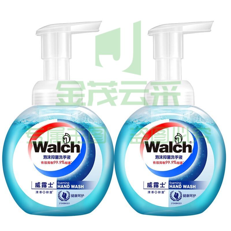 威露士(Walch) 泡沫抑菌洗手液 225ml+225ml 两瓶装 健康呵护