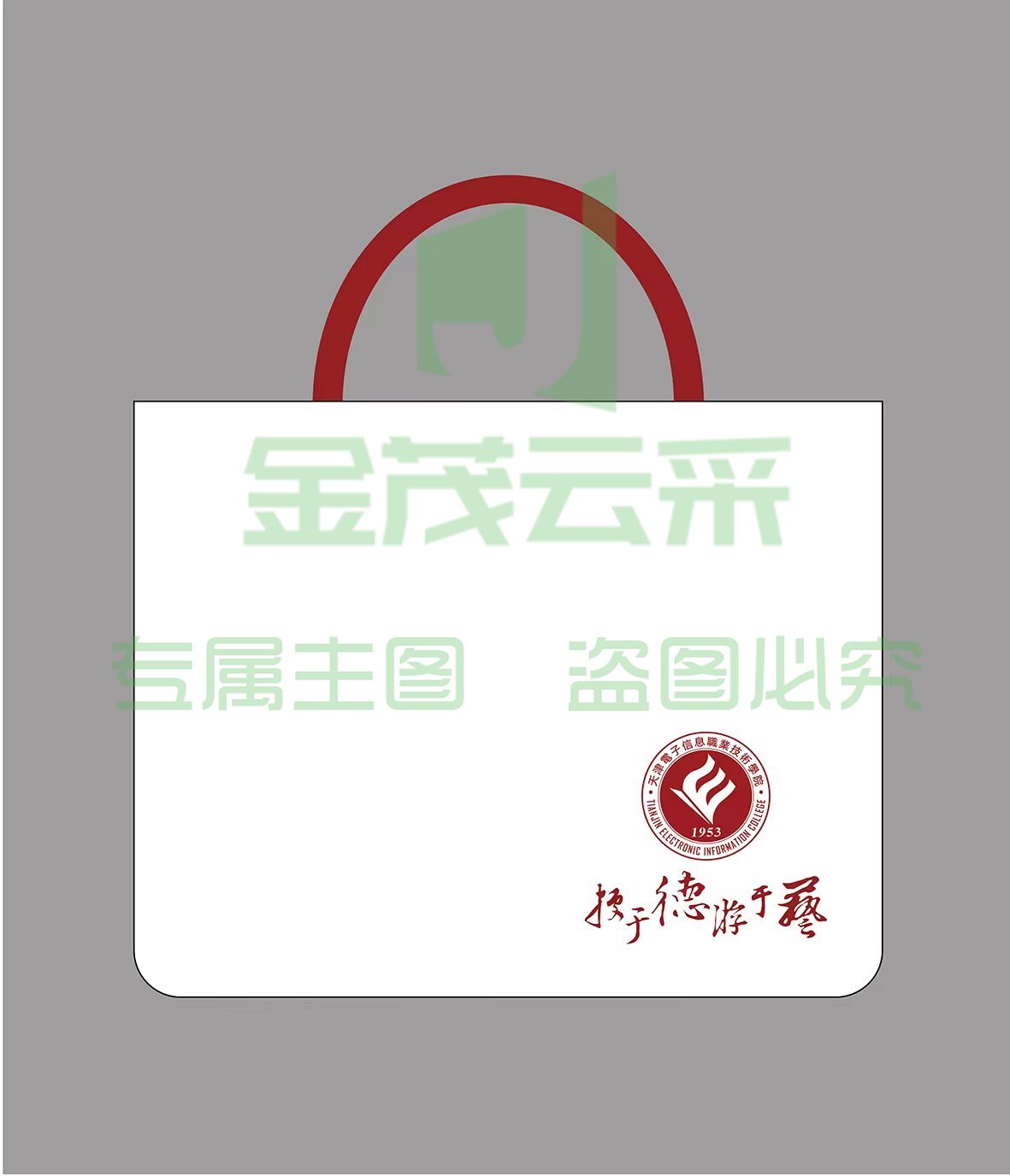 定制手提袋300*400mm底100mm加厚白色帆布