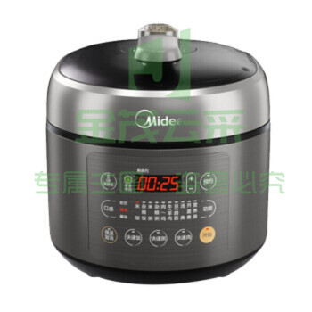 美的(Midea)电压力锅  MY-SS5053P 银色简单操作 双胆多功能压力煲5L智能24小时预约