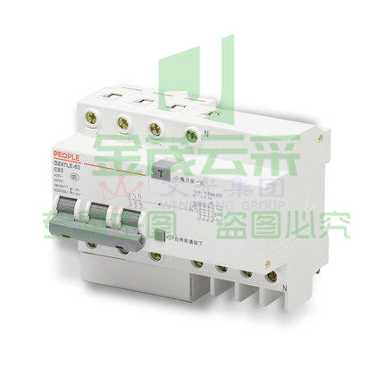 人民电器 DZ47LE-3P10A 4L 漏电保护器