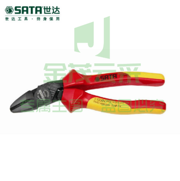 世达（SATA）G系列省力型VDE绝缘耐压斜嘴钳7"货号 72640