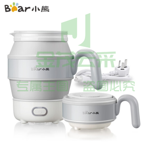 小熊（Bear）折叠便携式电水壶食品级硅胶烧水壶热水壶