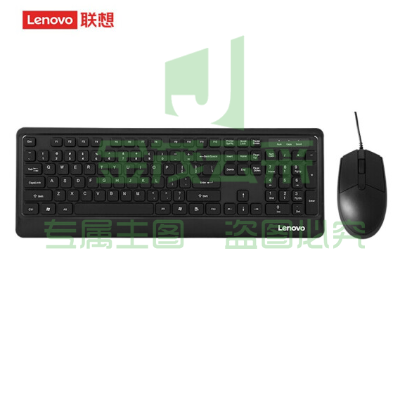 联想(lenovo)KM102 有线键鼠套装 办公键盘套装