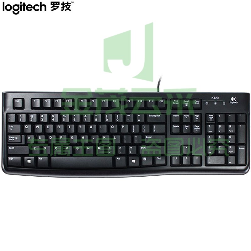 罗技(Logitech) K120 键盘 有线键盘 办公键盘 全尺寸 黑色  U口    WLSZ07102143308058