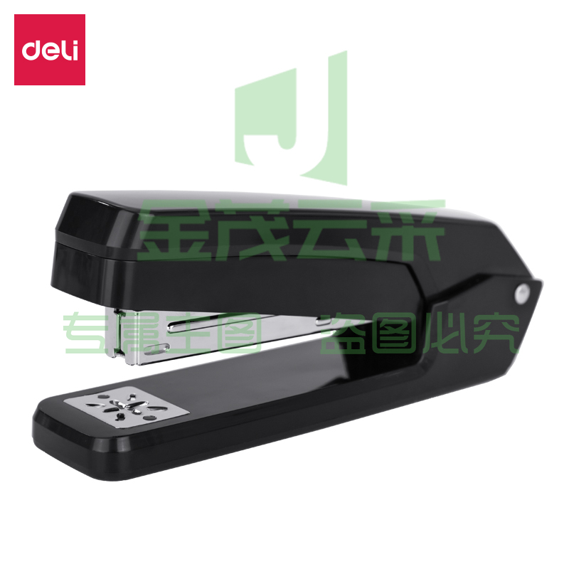 得力(deli) 0434 12#旋转订书机 中缝订书器 黑色