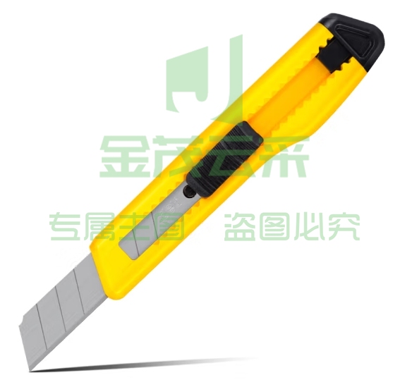 得力18mm大号美工刀2001 黄色 单把装 壁纸刀