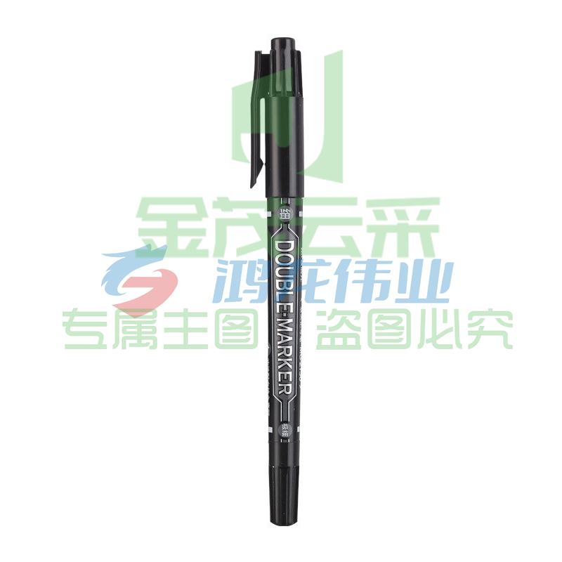 晨光 M＆G 小双头记号笔 MG-2130 细头2.0mm 极细头0.5mm (黑色) 12支/盒