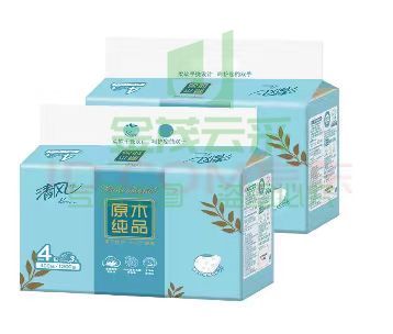 清风原木纯品抽纸 3层100抽/包  3包/提