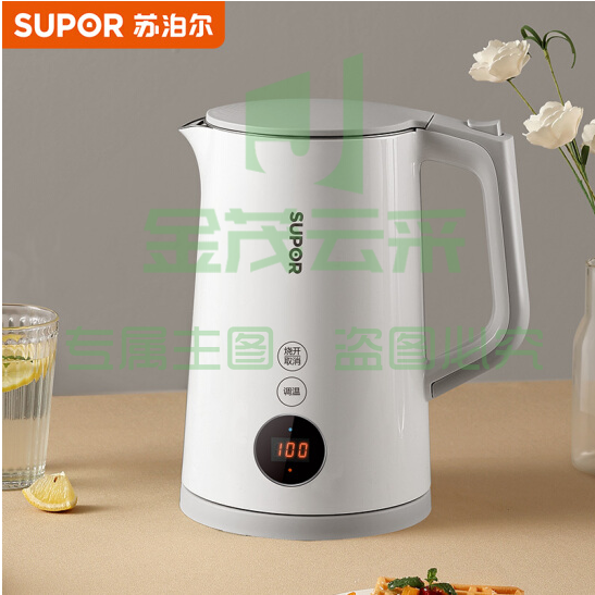苏泊尔(SUPOR)SW-15J69A 电热水壶 多段调温烧水壶 304不锈钢保温煮水壶开水壶 养生 显温