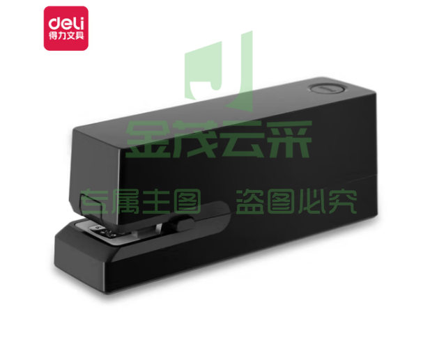 得力(deli)双电源电动订书机 电子自动装订订书器 适配24/6或26/6订书钉 办公用品 黑色 TA750