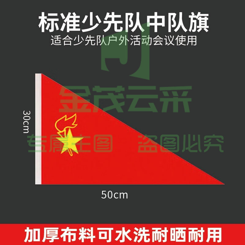 中国少先队旗 少年先锋队队旗 标准款纳米防水 大队旗 大队旗 50*30cm-cpy2615-cpy3587