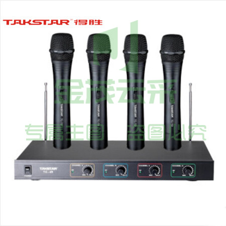 得胜(TAKSTAR) TC-4R(4TD)一拖四无线话筒会议麦克风手持会议会议室主持演讲德胜 主机+4手持