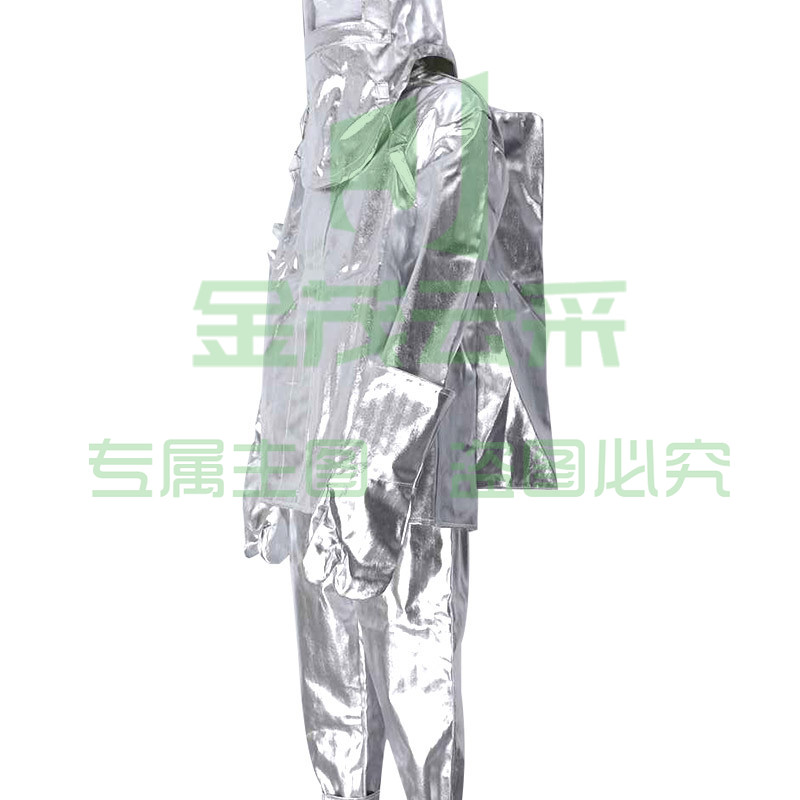 君御铝箔隔热服连体分体阻燃耐高温1000度阻燃服防烫防辐射炼钢服-C3012连体带背囊
