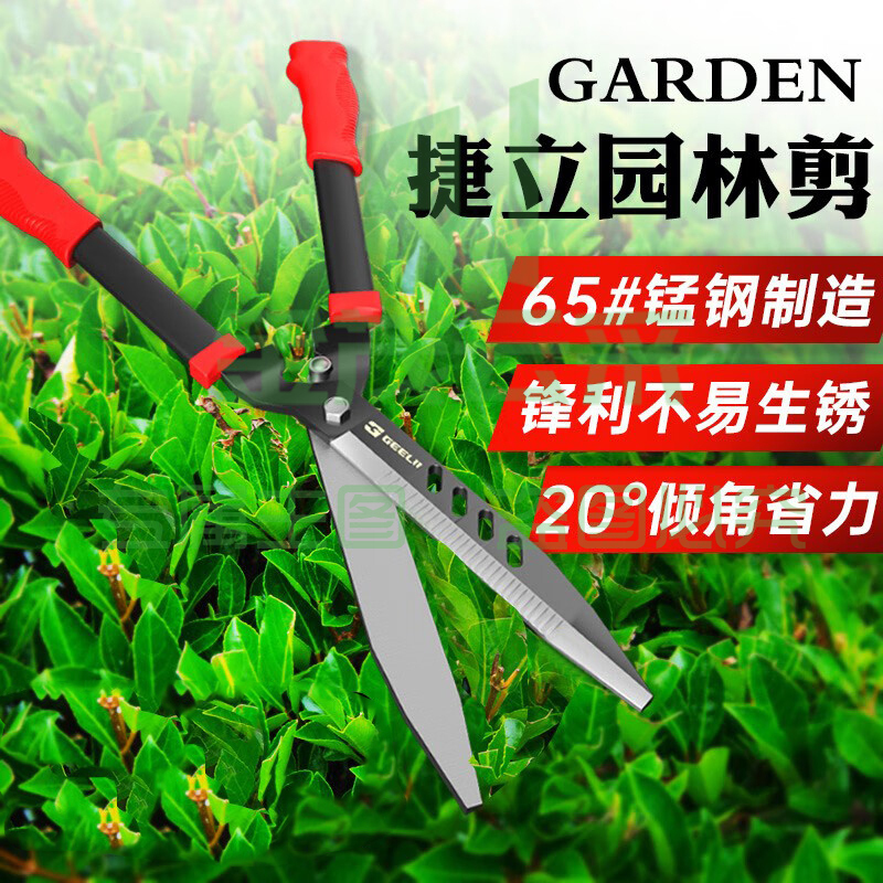 捷立(GeeLii)园林剪刀 园艺草坪剪整篱剪 果树绿化修枝剪刀 绿篱剪刀修枝剪