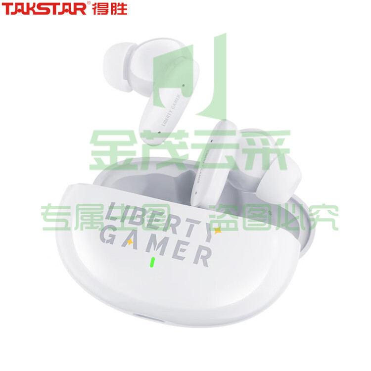 得胜(TAKSTAR)自由玩家LE100W真无线蓝牙耳机入耳式冰川白