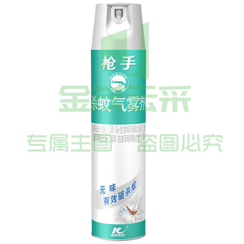 枪手杀虫气雾剂 驱杀蚊虫苍蝇飞蛾蟑螂飞虫 无味600ml*24瓶