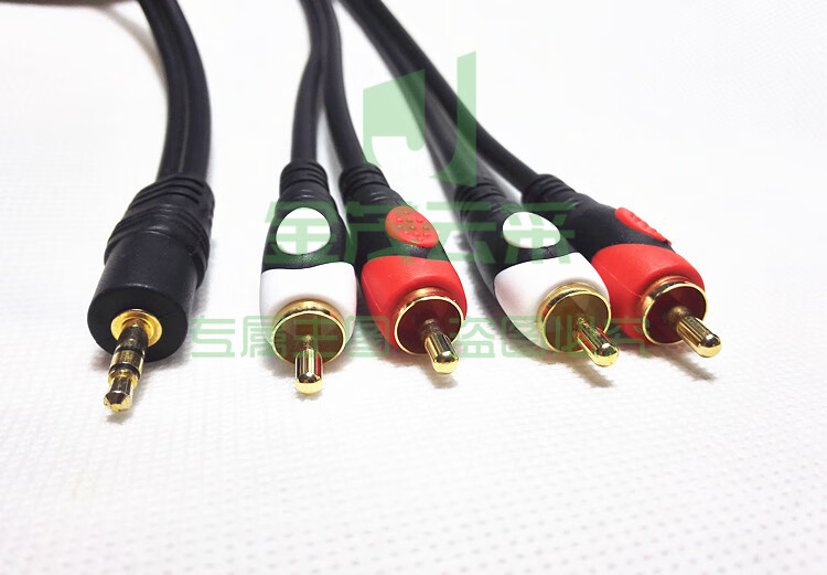 转4RCA电脑连两组音箱 音频线3.5转莲花一分四电脑音响线 8米
