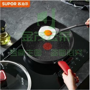 苏泊尔/SUPOR PJ28W8 炒锅 平底锅煎锅 麦饭石色不粘锅 燃气灶电磁炉通用 28CM口径