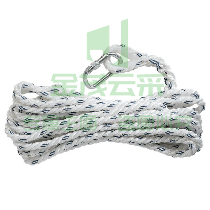 代尔塔 安全绳,聚酰胺,长度30m,绳径14mm 503319-白色