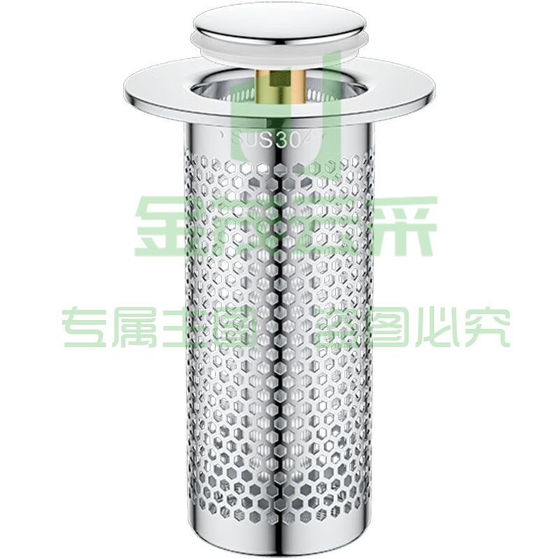 洗手盆漏水塞面盆防堵弹跳过滤网按压式下水器防臭脸盆通用 【短款ABS弹跳】304不锈钢过滤