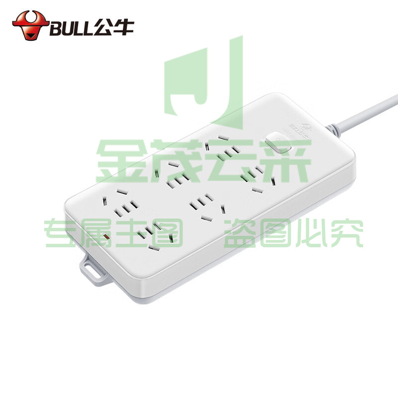 公牛(BULL) 新国标插座/插线板/插排/排插/接线板/拖线板 GN-109K 6位总控全长5米