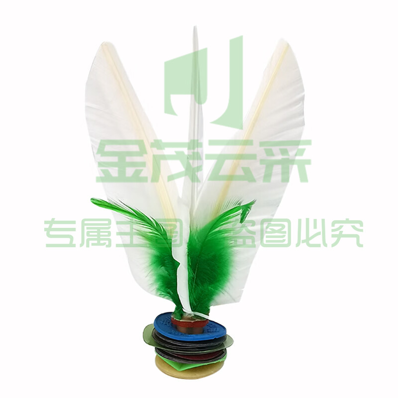 东方燕毽子正品白色鹅毛高弹牛筋底比赛专用大白毽健身训练耐踢手工毽子 优质鹅毛+单弹快速大白毽