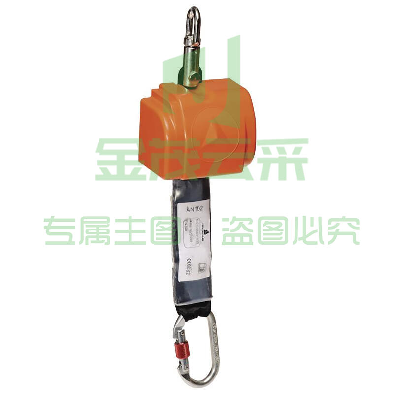 代尔塔 速差防坠制动器织带2.5米 505102 红色