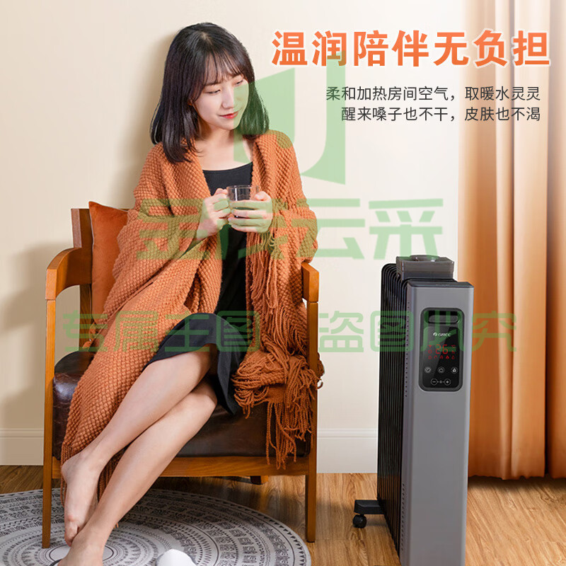 格力 NDY22-X6022B 智能WIFI控制2200W 取暖器家用13片电暖器电暖气