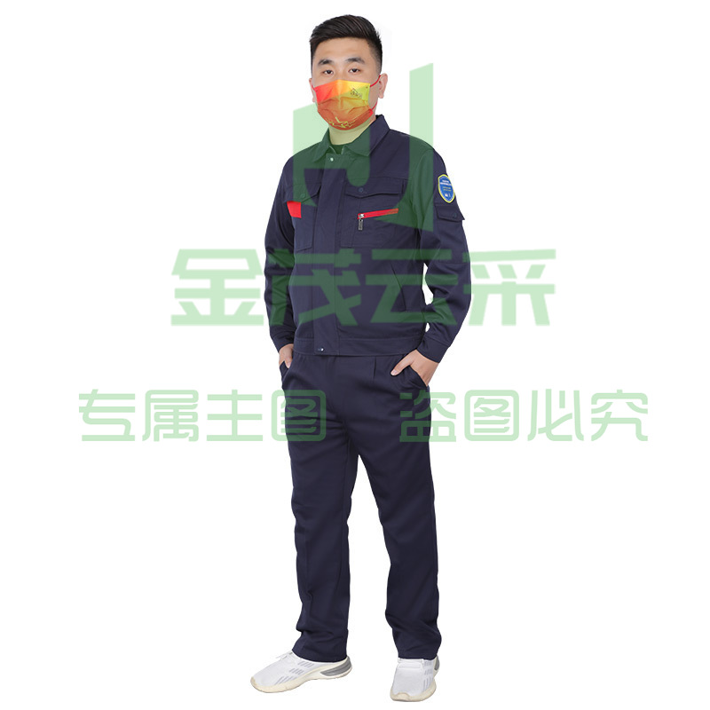 君御JY-M101防静电防酸碱工作服春秋款加油站化工厂工装厂服批发