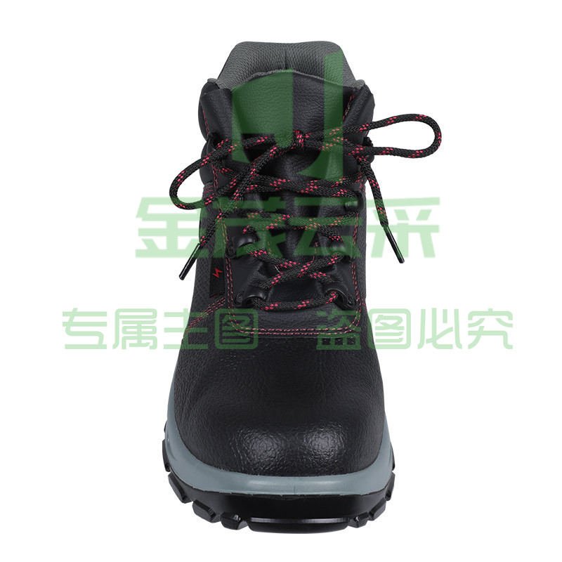 君御E7012安全鞋中帮防砸电绝缘10KV塑包头耐油防滑二层牛皮电工