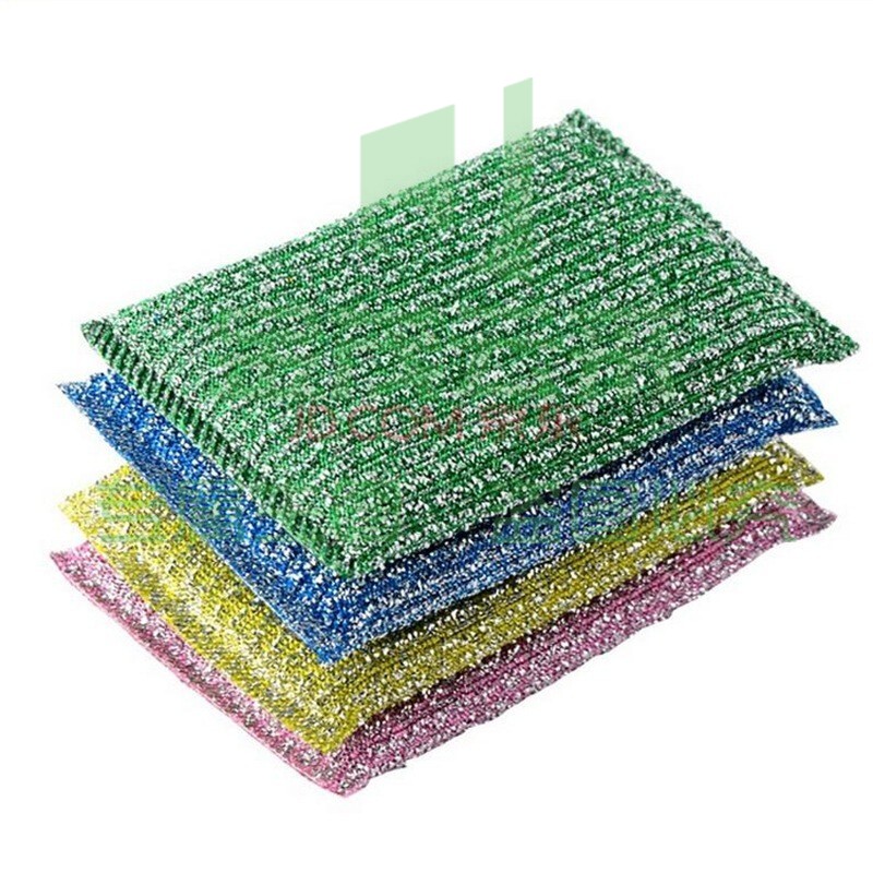 妙洁  彩条金柔百洁布清洁布4片 厨房专用 一包