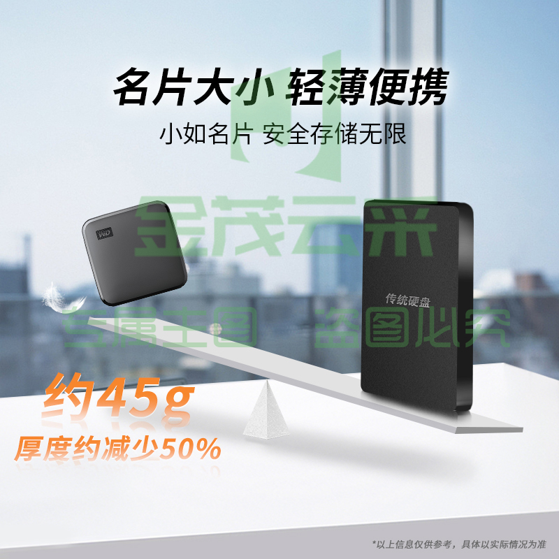 WD西数移动固态硬盘1T电脑笔记本 手机西部数据高速外接移动硬盘