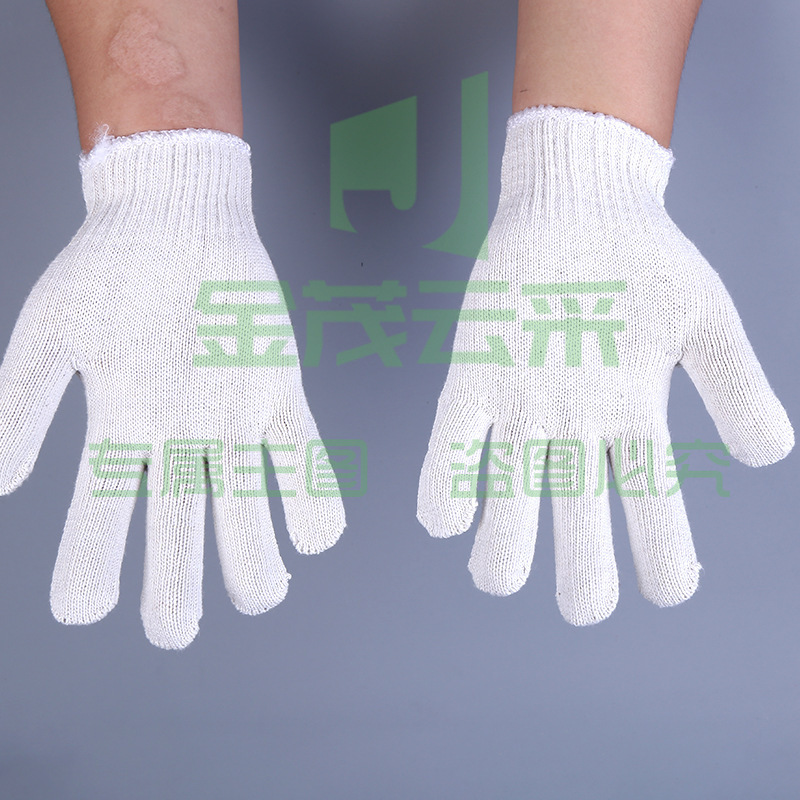 君御71006线手套600g耐磨加密加厚十针灯罩棉工地搬运手套批发