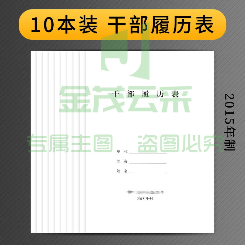 干部履历表  10本装