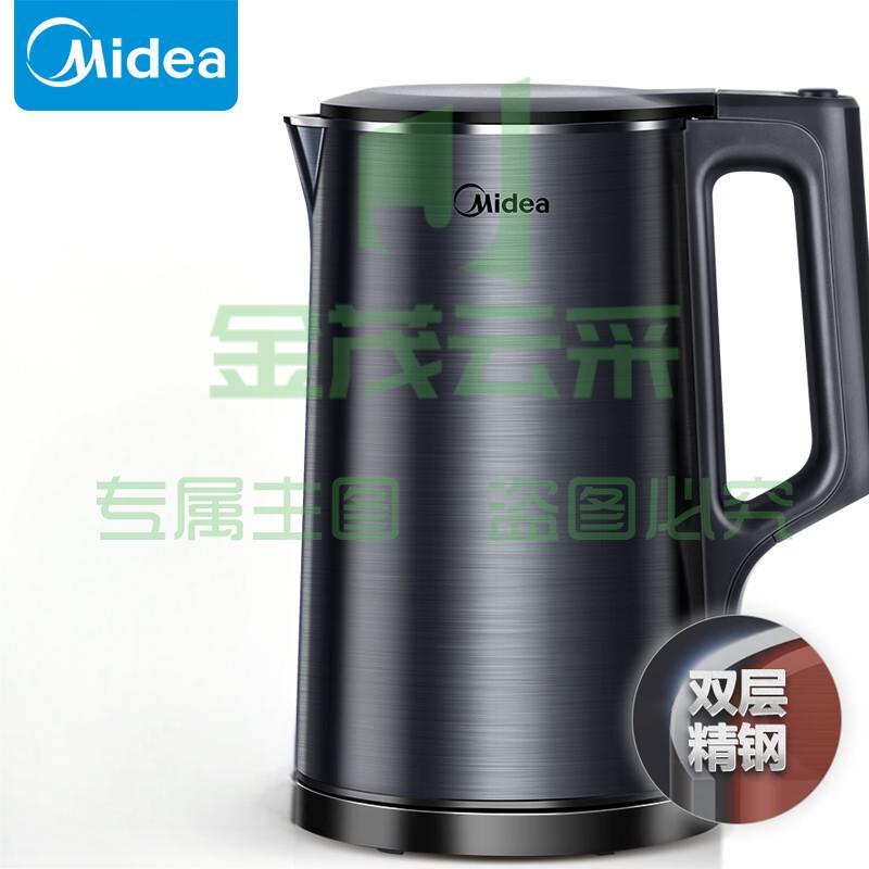美的 电水壶 热水壶304不锈钢 1.7L大容量烧水壶  SH17X2-301