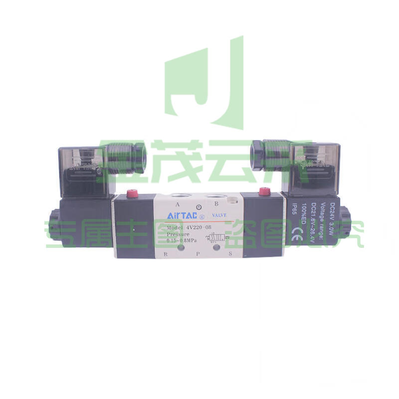 亚德客(AirTAC) 4V22008B内部先导式电磁阀,2位5通,双电控,DIN插座式