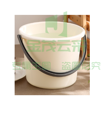 家杰优品 水桶泡脚桶拖把桶洗澡桶多用桶带提手耐用加厚塑10L带盖水桶