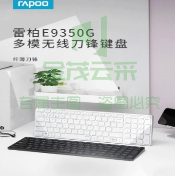 雷柏（Rapoo） E9350G 无线蓝牙键盘 办公键盘 超薄便携键盘 充电键盘 99键 电脑键盘 E9350G 无线蓝牙键盘 
